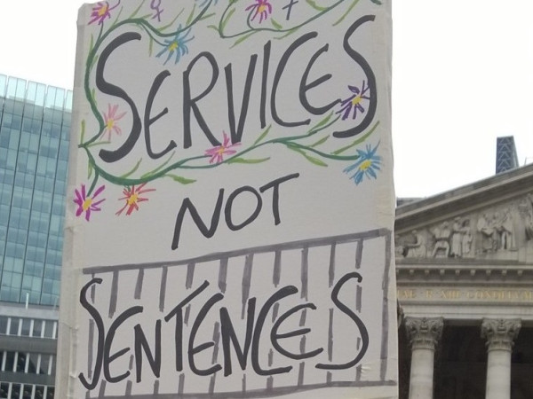 Services not sentences banner